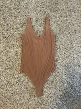 aerie Rust-Brown Scoop Neck Bodysuit